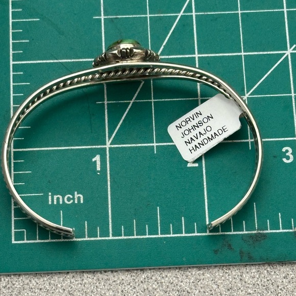 Native Sonoran gold sterling silver southwestern cuff - Picture 5 of 9